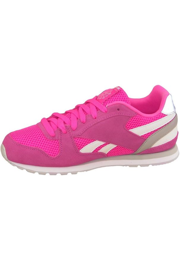 Buty sportowe dla dziewczynki, Reebok GL 3000. Kolor: różowy. Materiał: tkanina, materiał, skóra, syntetyk