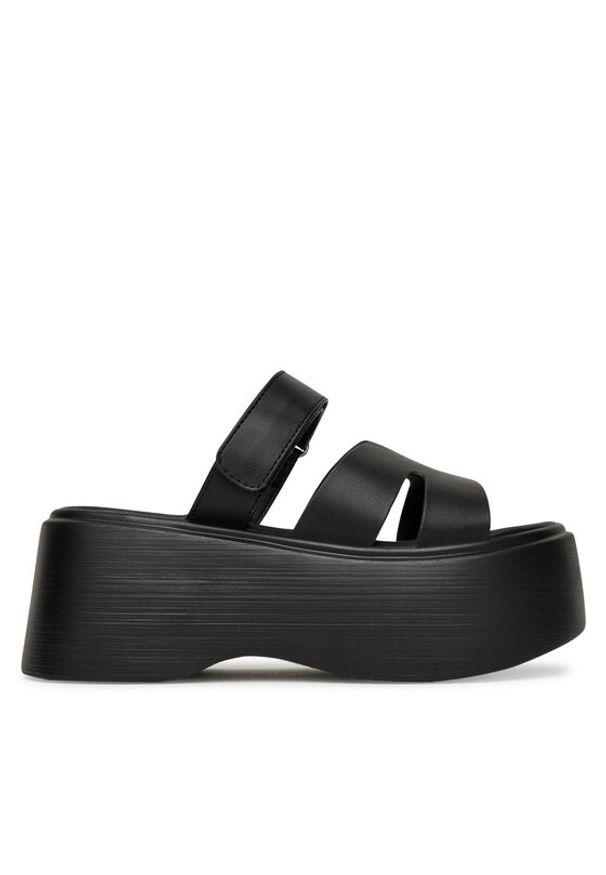 DeeZee Klapki 8791-2 Czarny. Kolor: czarny. Materiał: materiał, syntetyk
