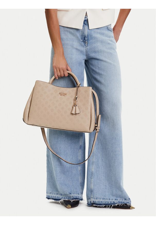 Guess Torebka Phoebe HWPD96 65070 Beżowy. Kolor: beżowy. Materiał: skórzane