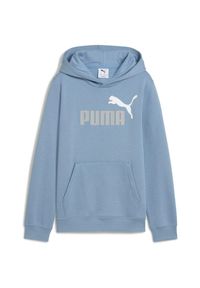 Bluza z kapturem dla dzieci Puma Ess 2 Color No. 1 Logo Hoodie. Typ kołnierza: kaptur. Kolor: niebieski. Materiał: bawełna, materiał #1
