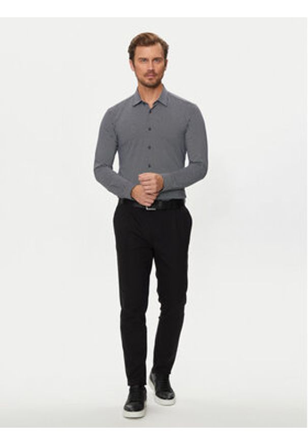 BOSS - Boss Koszula Roan 50522091 Czarny Slim Fit. Kolor: czarny. Materiał: syntetyk