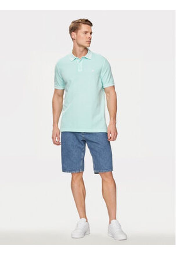 United Colors of Benetton - United Colors Of Benetton Polo 3089U301K Zielony Regular Fit. Typ kołnierza: polo. Kolor: zielony. Materiał: bawełna