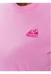Marmot Koszulka techniczna Peaks Tee SS M14415 Różowy Regular Fit. Kolor: różowy. Materiał: bawełna #3