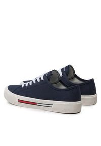 Tommy Jeans Tenisówki Low Cut Wmns Canvas EN0EN02085 Granatowy. Kolor: niebieski. Materiał: materiał