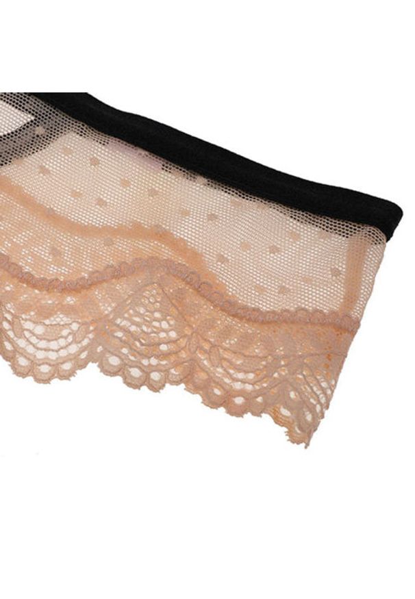 Intica - Majtki koronkowe z wycięciem na co dzień BarbaraAnne. Kolor: różowy. Materiał: koronka