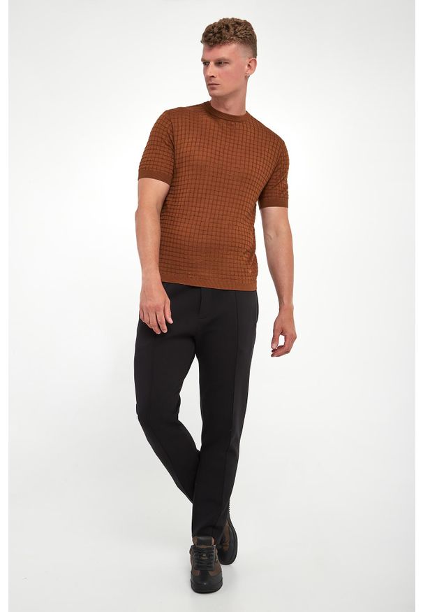 Emporio Armani - Sweter męski z wełną EMPORIO ARMANI. Materiał: wełna