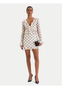 BARDOT - Bardot Sukienka koktajlowa Frill Detail 60115DB2 Écru Regular Fit. Materiał: syntetyk. Styl: wizytowy #5