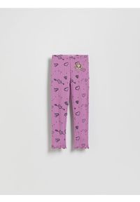 Reserved - Prążkowane legginsy Psi Patrol - fioletowy. Kolor: fioletowy. Materiał: prążkowany #1