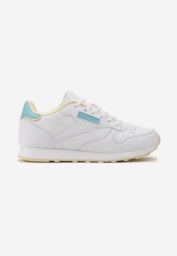 Renee - Białe Sneakersy przed Kostkę Lunkessa. Wysokość cholewki: przed kostkę. Kolor: biały