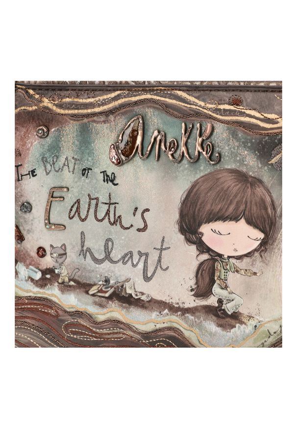 Brązowa Torebka Anekke Stylowa Listonoszka Damska Premium. Kolor: brązowy. Wzór: napisy. Materiał: skórzane. Styl: elegancki