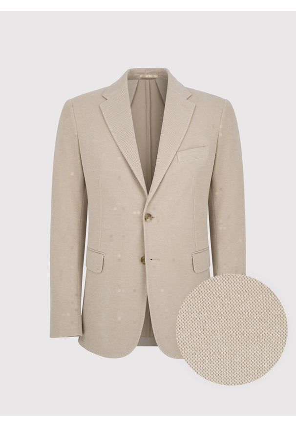 Pako Lorente - PAKO LORENTE – Beżowa marynarka z dzianiny. Kolor: beżowy. Materiał: dzianina. Sezon: wiosna