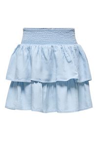 only - ONLY Spódnica mini Charis 15363983 Niebieski jasny Regular Fit. Kolor: niebieski. Materiał: lyocell #3