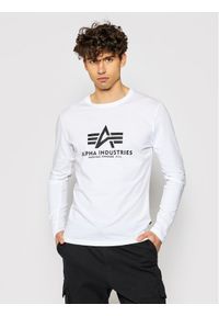 Alpha Industries Longsleeve Basic T 100510 Biały Regular Fit. Kolor: biały. Materiał: bawełna. Długość rękawa: długi rękaw