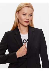 BOSS - Boss Marynarka 50490020 Czarny Slim Fit. Kolor: czarny. Materiał: wełna