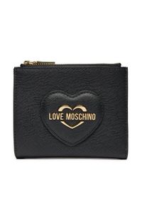 Love Moschino - LOVE MOSCHINO Portfel damski JC5734PP0LKL0000 Czarny. Kolor: czarny. Materiał: skóra