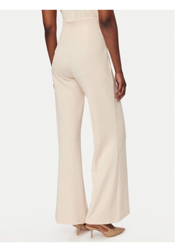 Rinascimento Spodnie palazzo CFC0020264002 Beżowy Flare Fit. Kolor: beżowy. Materiał: syntetyk