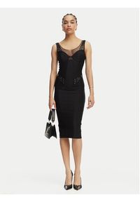 Elisabetta Franchi Sukienka koktajlowa AB-870-61E2-V650 Czarny Slim Fit. Kolor: czarny. Materiał: syntetyk. Styl: wizytowy #4