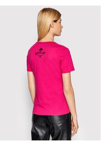 Replay T-Shirt W3595A.000.20994 Różowy Regular Fit. Kolor: różowy. Materiał: bawełna #3