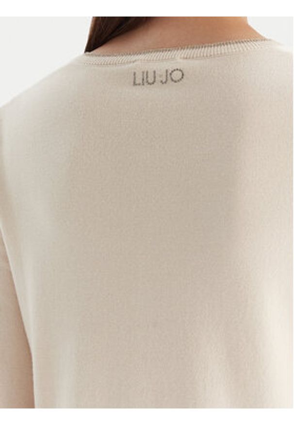 Liu Jo Kardigan MF5225 MS49I Écru Regular Fit. Materiał: syntetyk