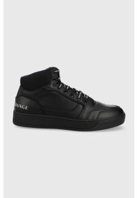 Armani Exchange buty kolor czarny. Zapięcie: sznurówki. Kolor: czarny. Materiał: guma, materiał
