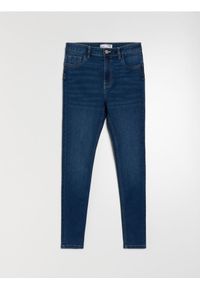 Sinsay - Jeansy skinny fit - granatowy. Kolor: niebieski