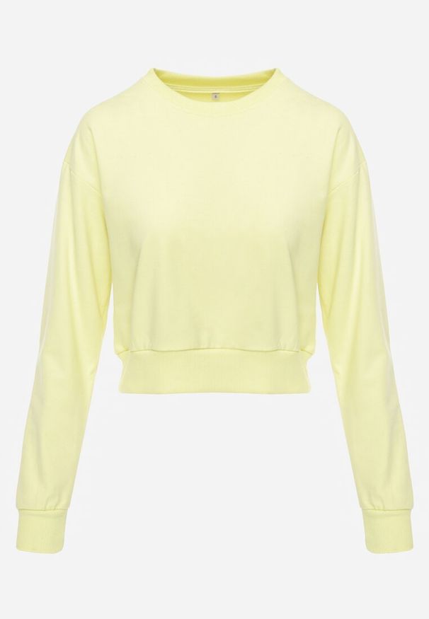 Renee - Jasnozielona Bluza z Bawełną ze Ściągaczami przy Rękawach i w Pasie Alberia. Kolor: zielony. Materiał: bawełna