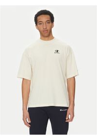 Champion T-Shirt 221257 Écru Regular Fit. Materiał: bawełna