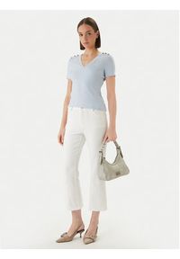 Morgan Bluzka 251-DOMANI Błękitny Slim Fit. Kolor: niebieski. Materiał: wiskoza #4