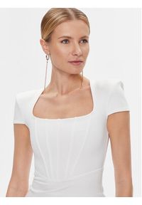 Marciano Guess Sukienka koktajlowa 4RGK67 6375Z Biały Slim Fit. Kolor: biały. Materiał: syntetyk, wiskoza. Styl: wizytowy #4