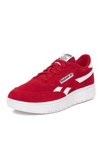 Reebok Sneakersy EO-CLUB C DOUBLE REVENGE 100229521 Bordowy. Kolor: czerwony. Materiał: skóra, zamsz. Model: Reebok Club #6