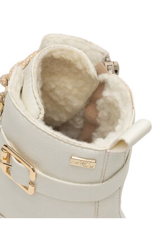 Rieker Trzewiki Y9126-80 Écru. Materiał: syntetyk, materiał