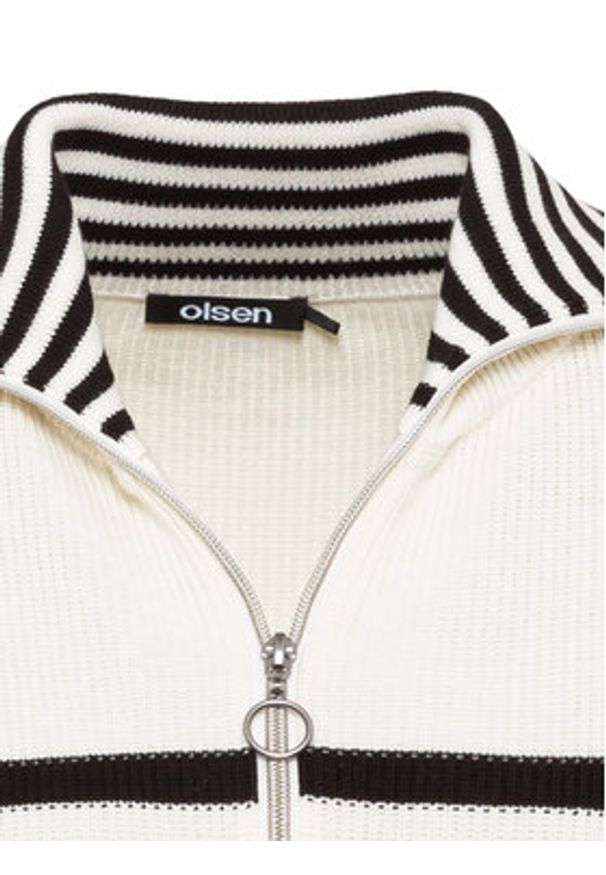 Olsen Kardigan 11003958 Biały Regular Fit. Kolor: biały. Materiał: syntetyk