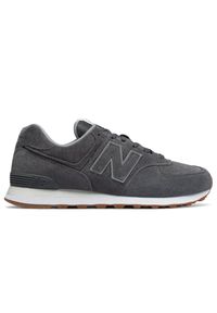 Buty męskie New Balance ML574EPC – szare. Okazja: na co dzień. Kolor: szary. Materiał: zamsz, materiał, guma, syntetyk. Szerokość cholewki: normalna. Model: New Balance 574