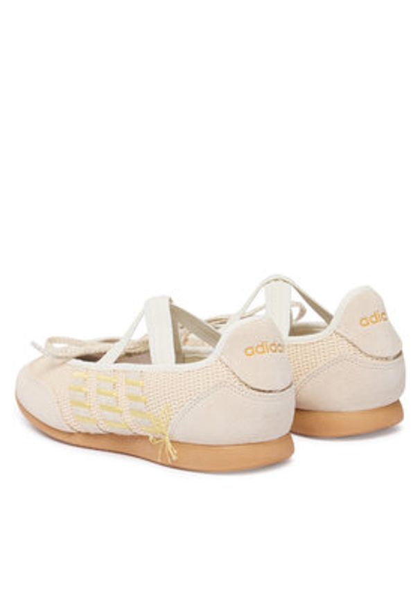 Adidas - adidas Baleriny Barreda Mary Jane KI3380 Beżowy. Kolor: beżowy. Materiał: skóra, zamsz
