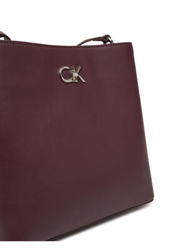 Calvin Klein Torebka K60K612803 Bordowy. Kolor: czerwony. Materiał: skórzane