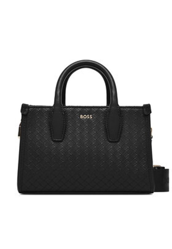 BOSS Torebka 50557998 Czarny. Kolor: czarny. Materiał: skórzane