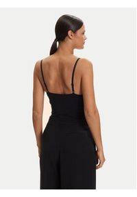 Karl Lagerfeld - KARL LAGERFELD Body B1W47049 Czarny Slim Fit. Typ kołnierza: dekolt w karo. Kolor: czarny. Materiał: bawełna #8