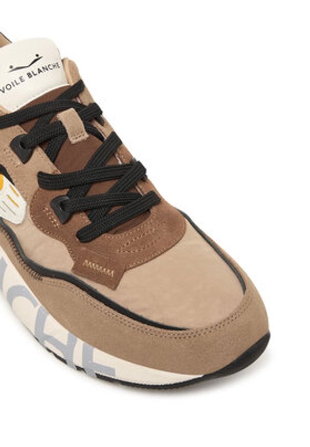 Voile Blanche Sneakersy Club01. 2017465-14 Brązowy. Kolor: brązowy. Materiał: zamsz, skóra