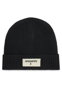 Patrizia Pepe Czapka 8F0082/K287 K103 Czarny. Kolor: czarny. Materiał: materiał #1