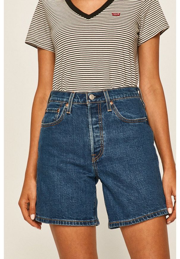 Levi's® - Levi's - Szorty jeansowe 501. Okazja: na co dzień, na spotkanie biznesowe. Kolor: niebieski. Materiał: jeans. Styl: casual, biznesowy