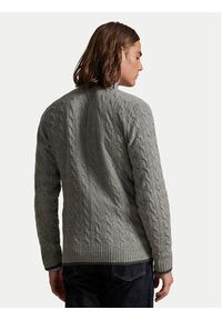 Polo Ralph Lauren Kardigan 710949808005 Szary Regular Fit. Typ kołnierza: polo. Kolor: szary. Materiał: wełna #3