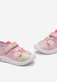 Born2be - Różowe Sandały z Wycięciami ze Skórzaną Wkładką Terial. Kolor: różowy. Materiał: skóra. Sezon: lato. Styl: elegancki