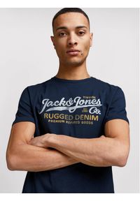 Jack&Jones PREMIUM T-Shirt Rblustar 12191688 Granatowy Regular Fit. Kolor: niebieski