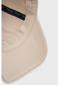 Tommy Jeans czapka z daszkiem bawełniana kolor beżowy. Kolor: beżowy. Materiał: bawełna #4