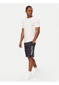 Alpha Industries Szorty sportowe Jersey 116366 Granatowy Regular Fit. Kolor: niebieski. Materiał: bawełna. Styl: sportowy #5