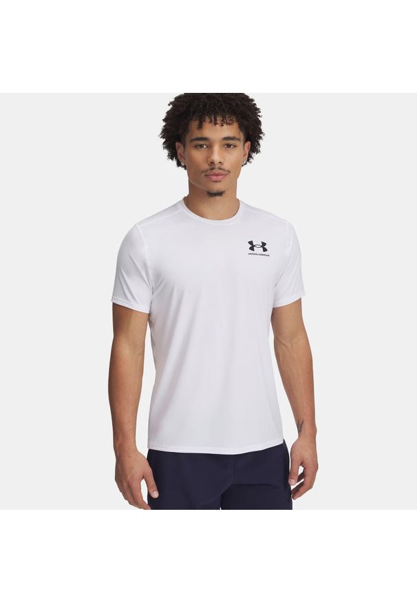 Koszulka treningowa męska Under Armour HeatGear Fitted. Kolor: biały. Sport: fitness