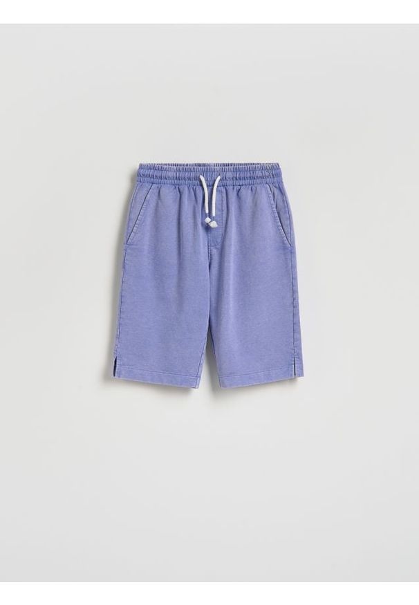 Reserved - Bawełniane szorty bermudy - fioletowy. Kolor: fioletowy. Materiał: bawełna