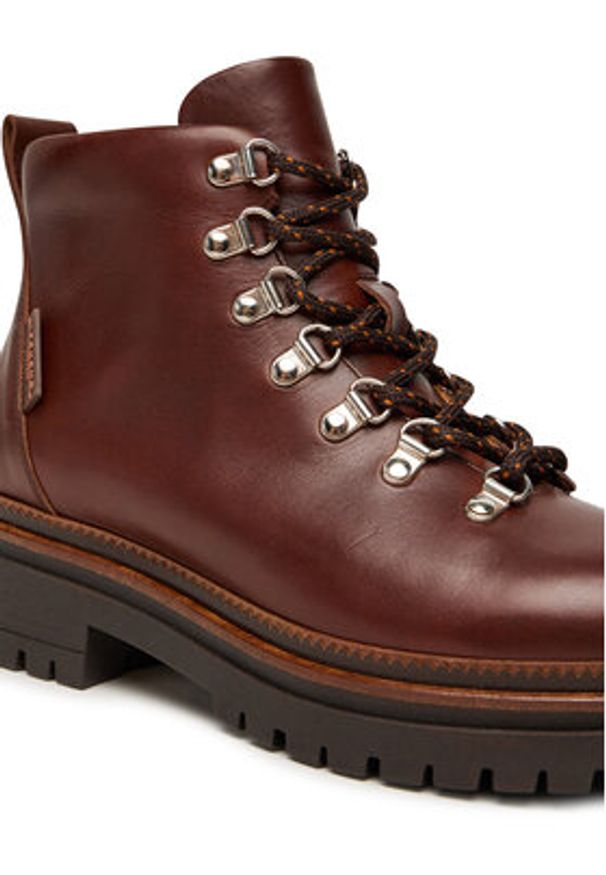 Weekend Max Mara Trzewiki Alain 25257961156 Brązowy. Kolor: brązowy. Materiał: skóra