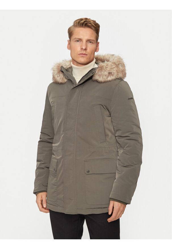 Geox Parka Sandford M4628F T3148 F3269 Zielony Regular Fit. Kolor: zielony. Materiał: syntetyk