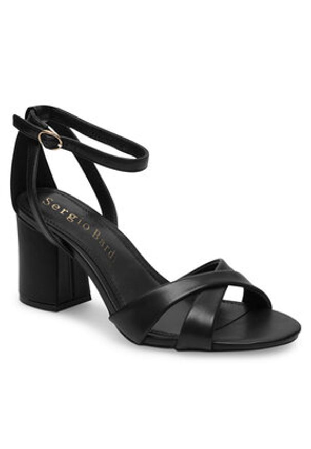 Sergio Bardi Sandały WYL3402-8Z-SB Czarny. Kolor: czarny. Materiał: skóra